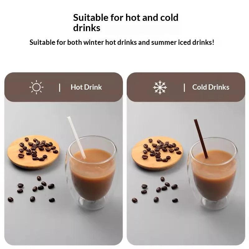 200pcs Food Grade Straws Environmentally Friendly and Biodegradable PLA Coffee Juice and Beverage Stirrer Disposable Fine Straws