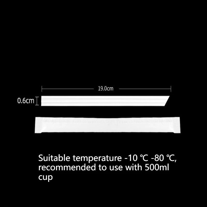 200pcs Food Grade Straws Environmentally Friendly and Biodegradable PLA Coffee Juice and Beverage Stirrer Disposable Fine Straws