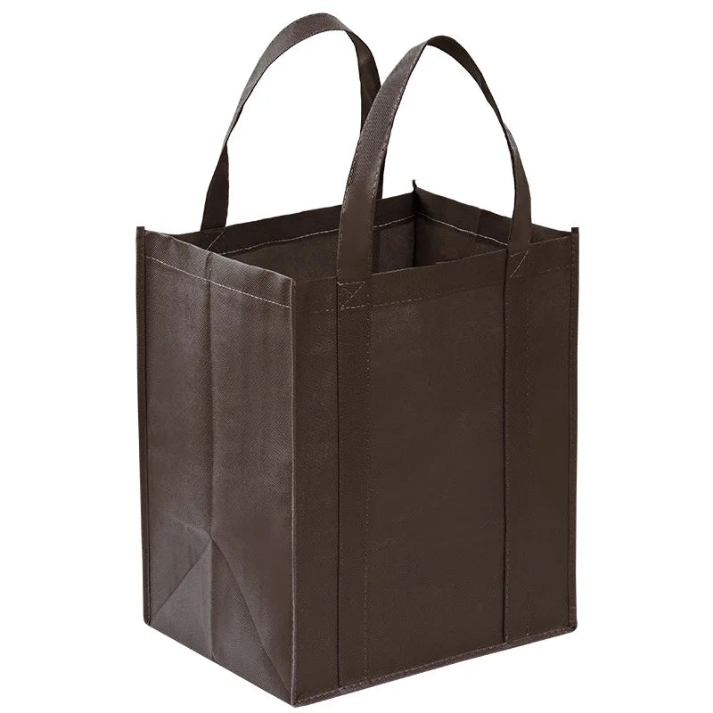 New Arrival Quality Reusable Foldable Button Shopping Bag  Non-Woven Tote Pouch Storage Handbag Grocery Eco Friendly Bags