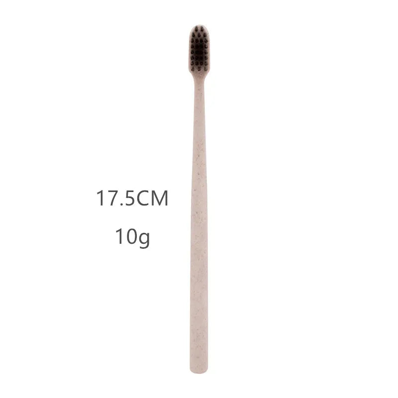 50 Pack Wheat Straw Travel Toothbrush Eco Friendly Recyclable Biodegradable Non Toxic Labeled Toothbrushes