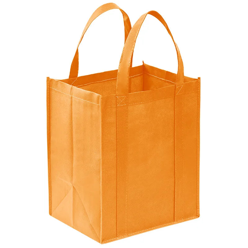 New Arrival Quality Reusable Foldable Button Shopping Bag  Non-Woven Tote Pouch Storage Handbag Grocery Eco Friendly Bags