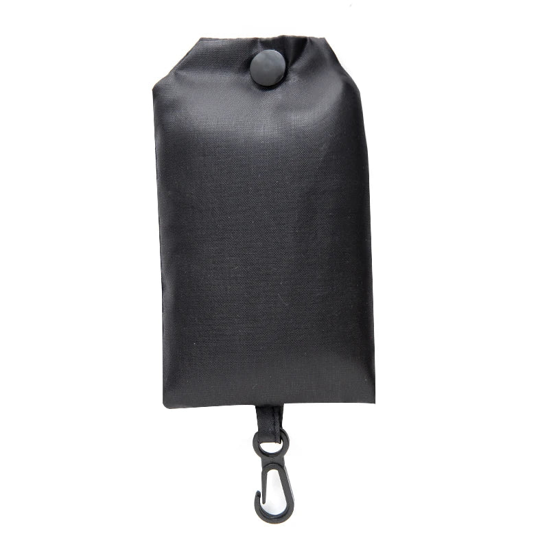 Shopping Bag Solid Color Eco-friendly Folding Reusable Portable Shoulder Handbag Polyester for Travel Grocery