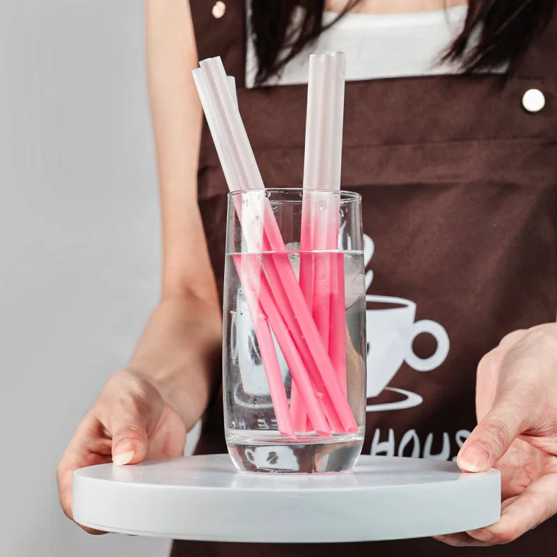 Color Changing Straw Disposable Environmentally Friendly Biodegradable Independent Packaging PLA Juice Coffee Cold Drink Straw