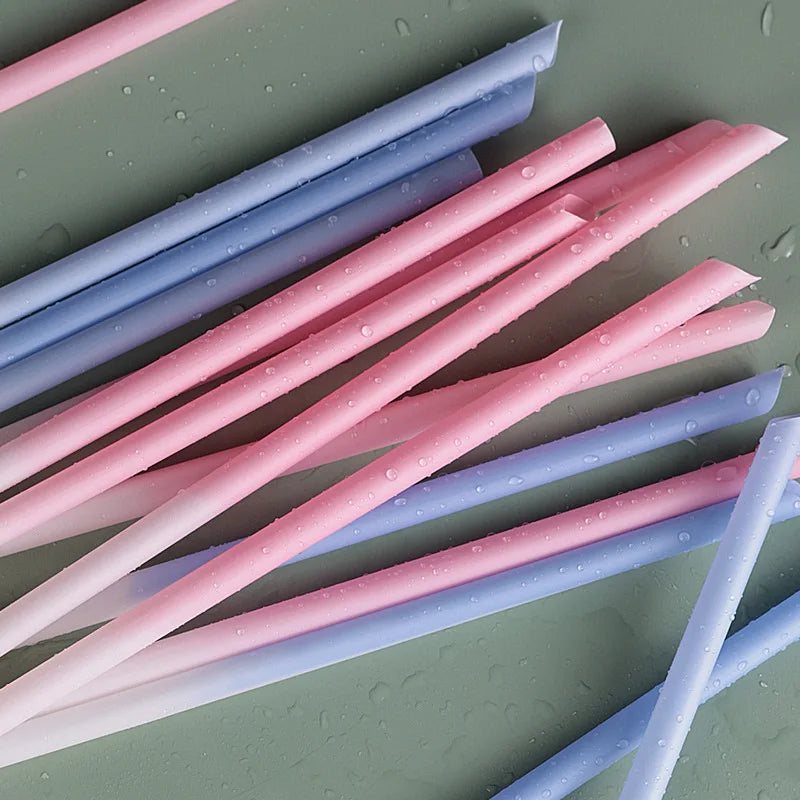Color Changing Straw Disposable Environmentally Friendly Biodegradable Independent Packaging PLA Juice Coffee Cold Drink Straw