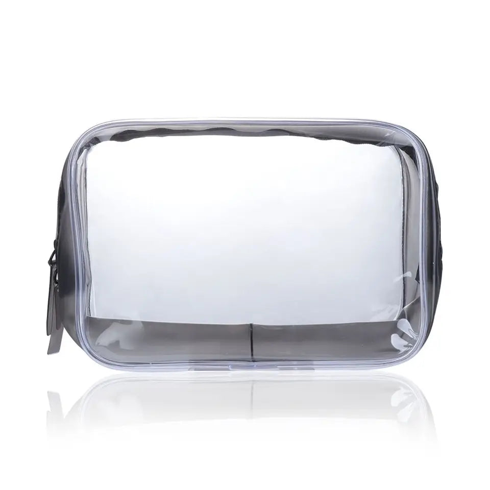 Environmental Protection Transparent Zipper Waterproof Toiletry Bag Cosmetic Bags Makeup Case Storage Pouch