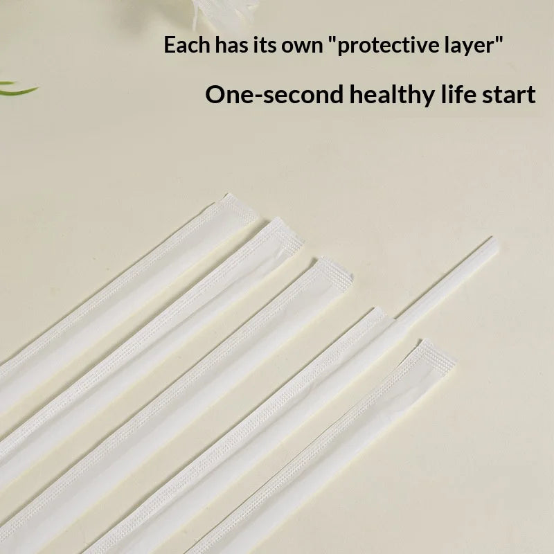 200pcs Food Grade Straws Environmentally Friendly and Biodegradable PLA Coffee Juice and Beverage Stirrer Disposable Fine Straws