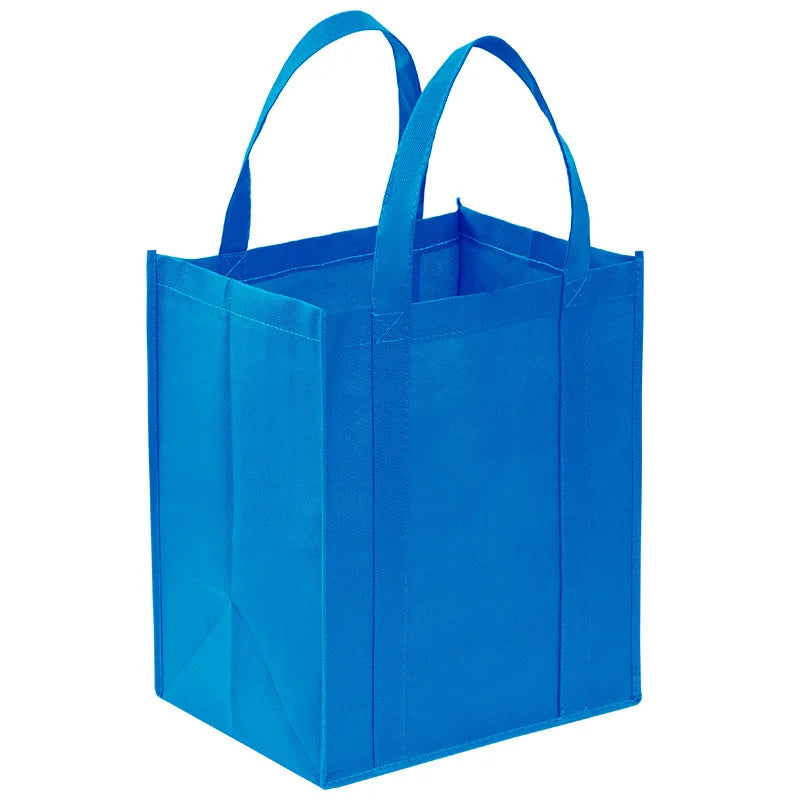 New Arrival Quality Reusable Foldable Button Shopping Bag  Non-Woven Tote Pouch Storage Handbag Grocery Eco Friendly Bags