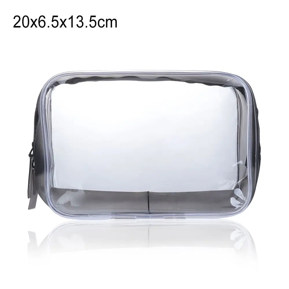 Environmental Protection Transparent Zipper Waterproof Toiletry Bag Cosmetic Bags Makeup Case Storage Pouch