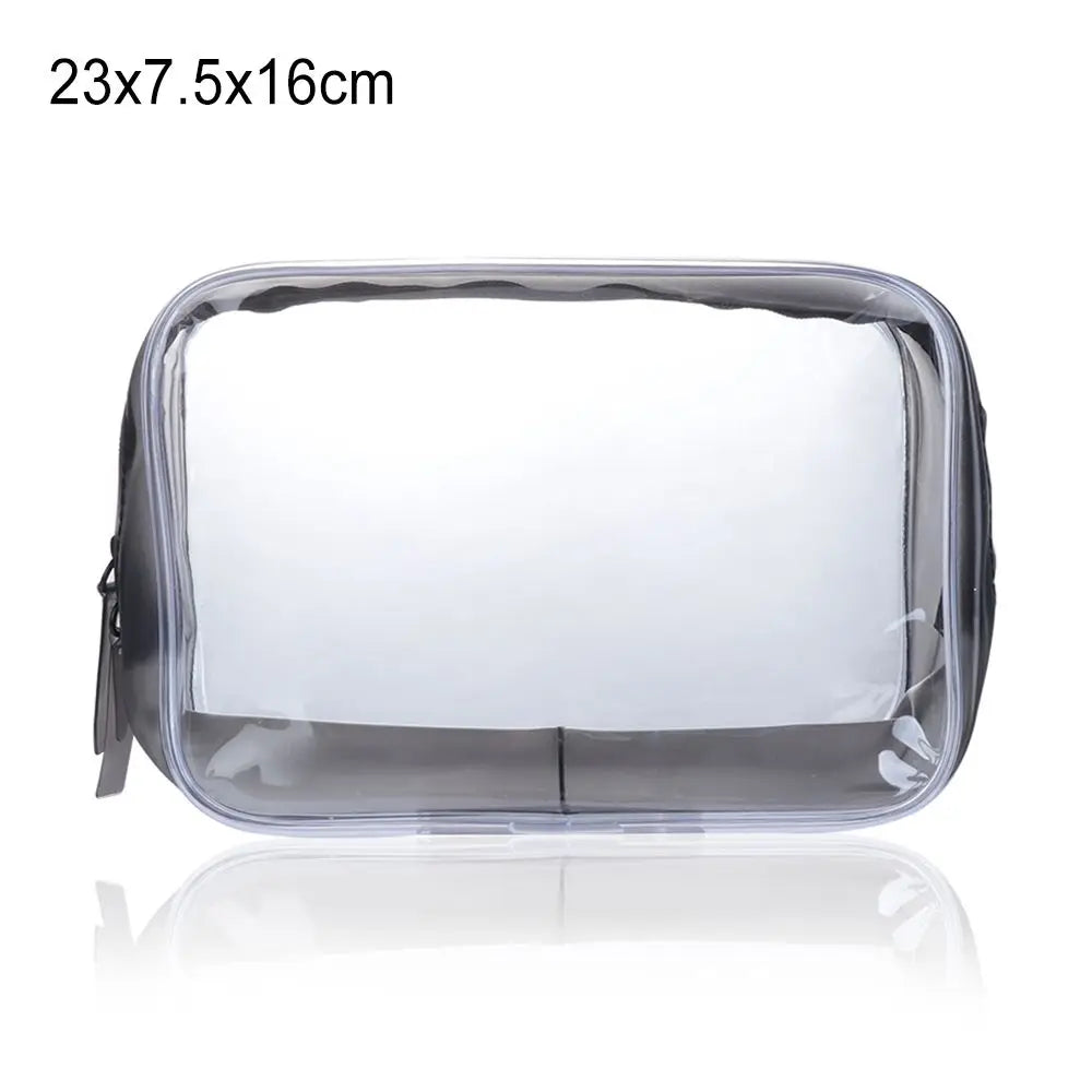 Environmental Protection Transparent Zipper Waterproof Toiletry Bag Cosmetic Bags Makeup Case Storage Pouch