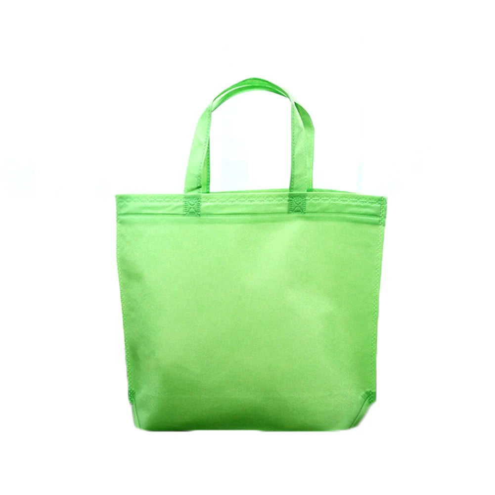New Arrival Quality Reusable Foldable Button Shopping Bag  Non-Woven Tote Pouch Storage Handbag Grocery Eco Friendly Bags