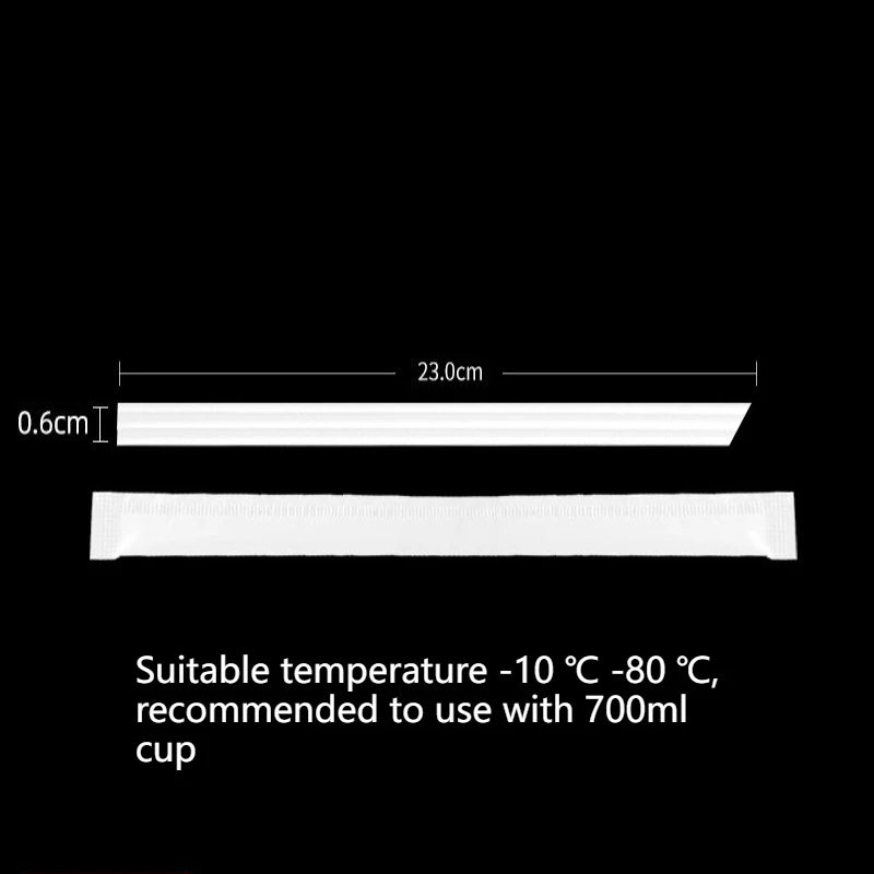 200pcs Food Grade Straws Environmentally Friendly and Biodegradable PLA Coffee Juice and Beverage Stirrer Disposable Fine Straws