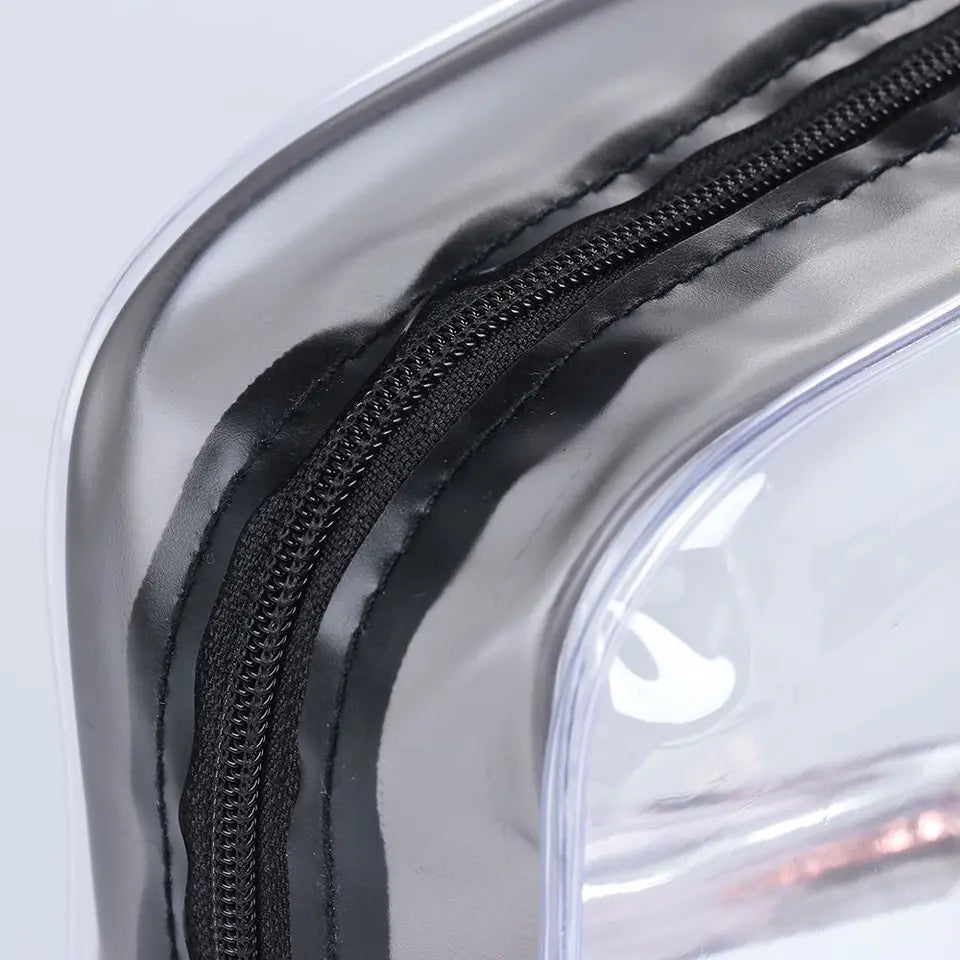 Environmental Protection Transparent Zipper Waterproof Toiletry Bag Cosmetic Bags Makeup Case Storage Pouch