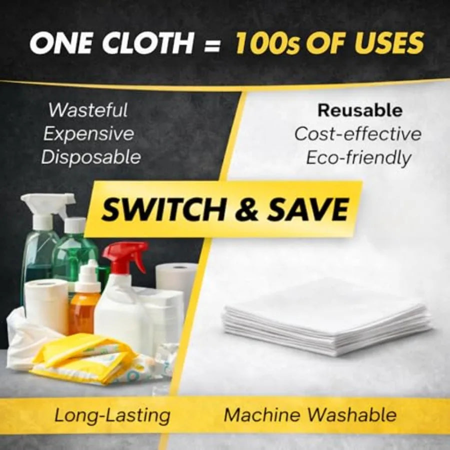 Streak Free Cleaning Cloth 3 Pack Clean Any Surface with Just Water Eco Friendly Environmentally Safe Perfect for Window, Mirro