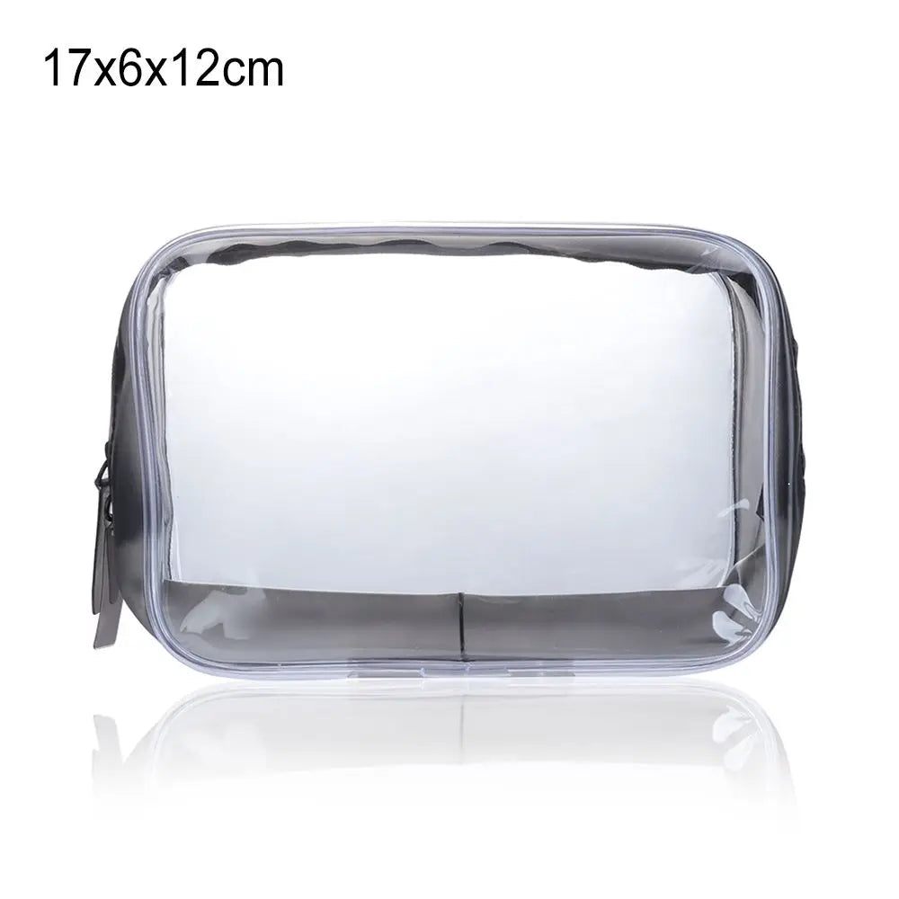 Environmental Protection Transparent Zipper Waterproof Toiletry Bag Cosmetic Bags Makeup Case Storage Pouch