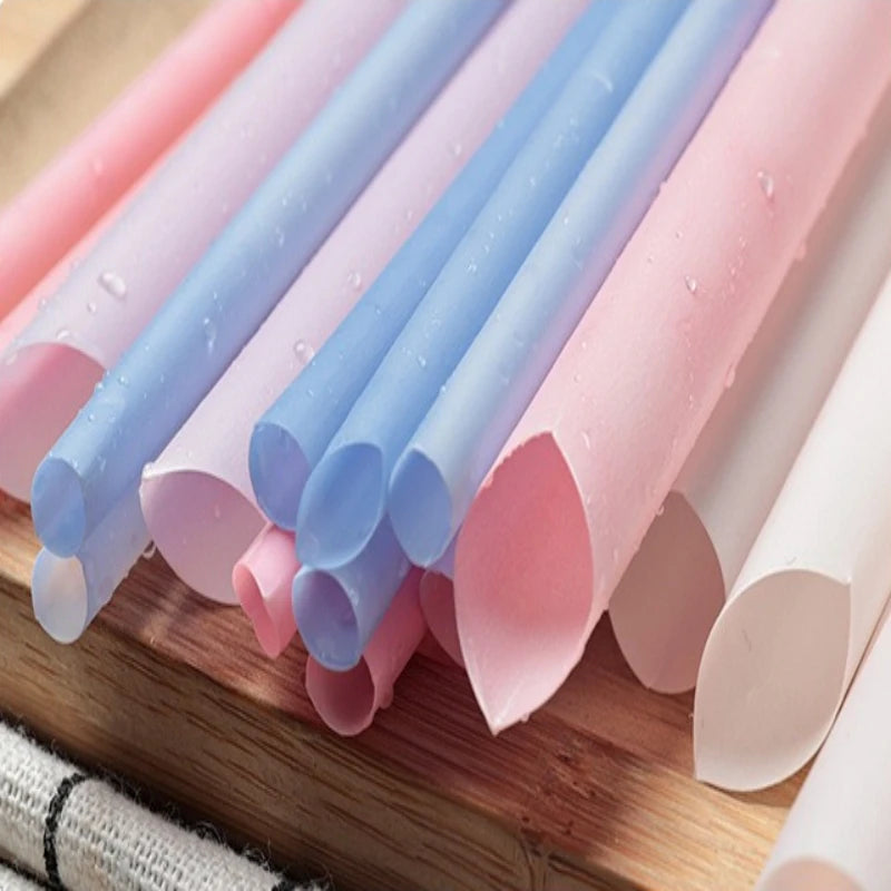 Color Changing Straw Disposable Environmentally Friendly Biodegradable Independent Packaging PLA Juice Coffee Cold Drink Straw