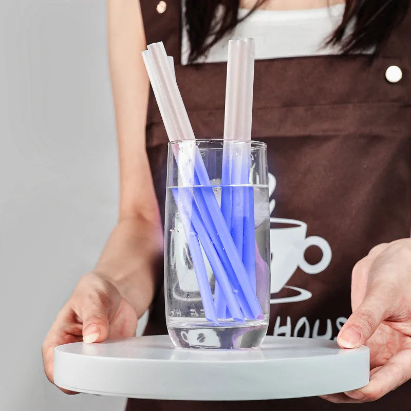 Color Changing Straw Disposable Environmentally Friendly Biodegradable Independent Packaging PLA Juice Coffee Cold Drink Straw